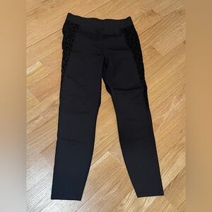 Good American Black Leggings – Size 3 – Animal Print Side – Worn Once